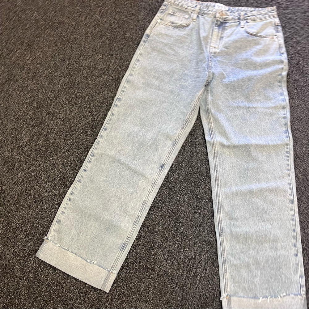 Princess Polly Sky Blue Wide Leg Jeans - Picture 3 of 10